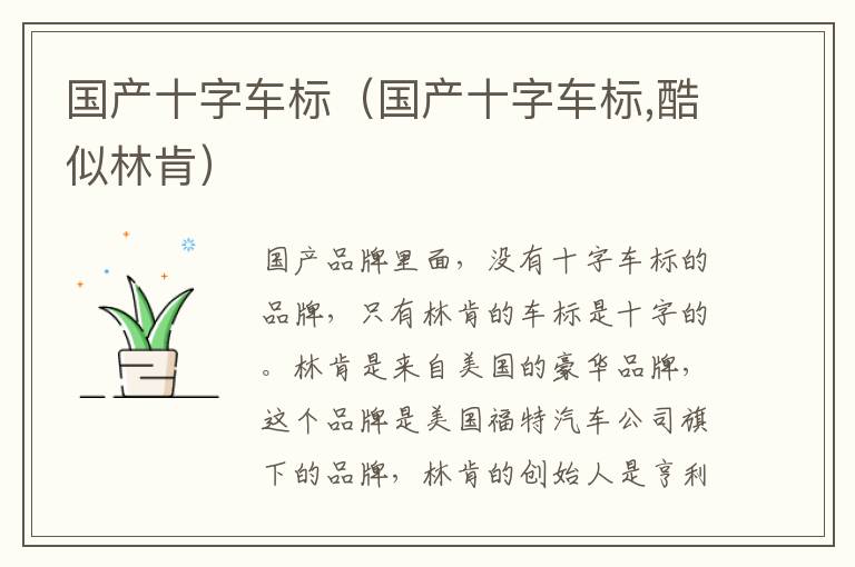 国产十字车标（国产十字车标,酷似林肯）