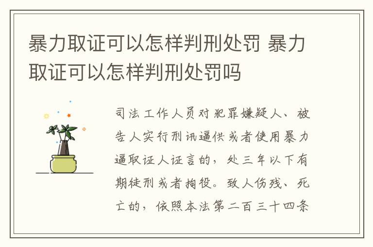 暴力取证可以怎样判刑处罚 暴力取证可以怎样判刑处罚吗