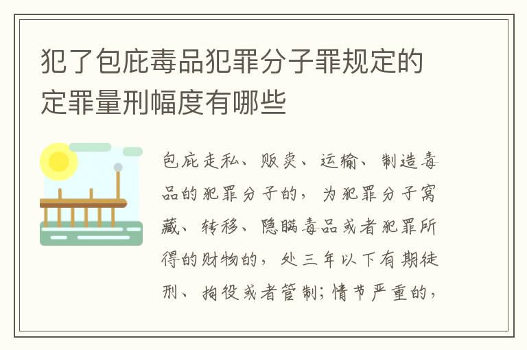 犯了包庇毒品犯罪分子罪规定的定罪量刑幅度有哪些
