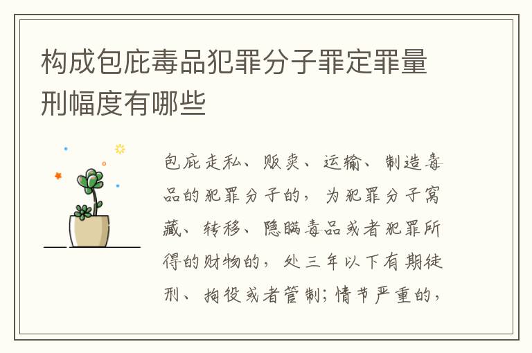 构成包庇毒品犯罪分子罪定罪量刑幅度有哪些