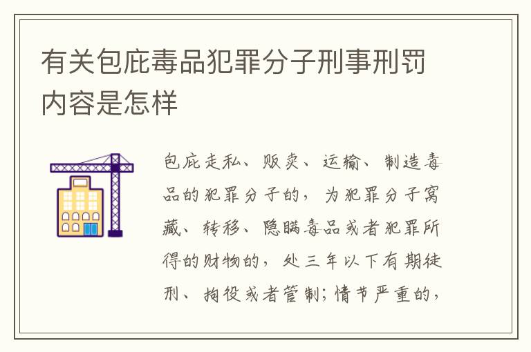 有关包庇毒品犯罪分子刑事刑罚内容是怎样