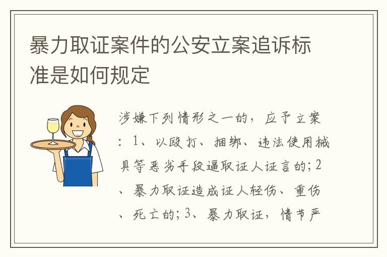 暴力取证案件的公安立案追诉标准是如何规定