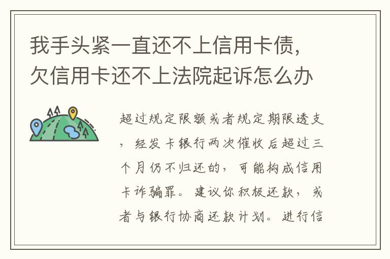 我手头紧一直还不上信用卡债，欠信用卡还不上法院起诉怎么办