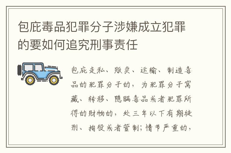 包庇毒品犯罪分子涉嫌成立犯罪的要如何追究刑事责任
