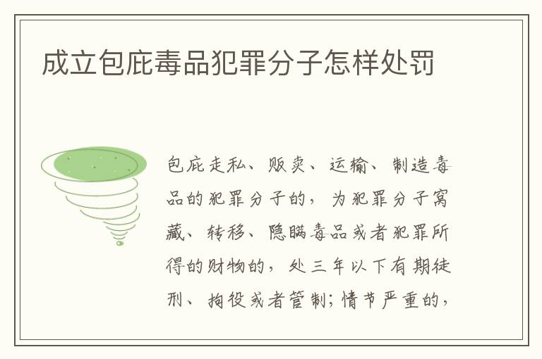 成立包庇毒品犯罪分子怎样处罚