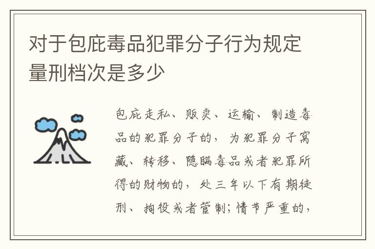 对于包庇毒品犯罪分子行为规定量刑档次是多少