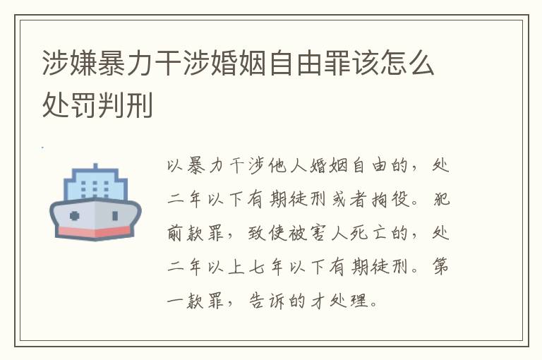 涉嫌暴力干涉婚姻自由罪该怎么处罚判刑