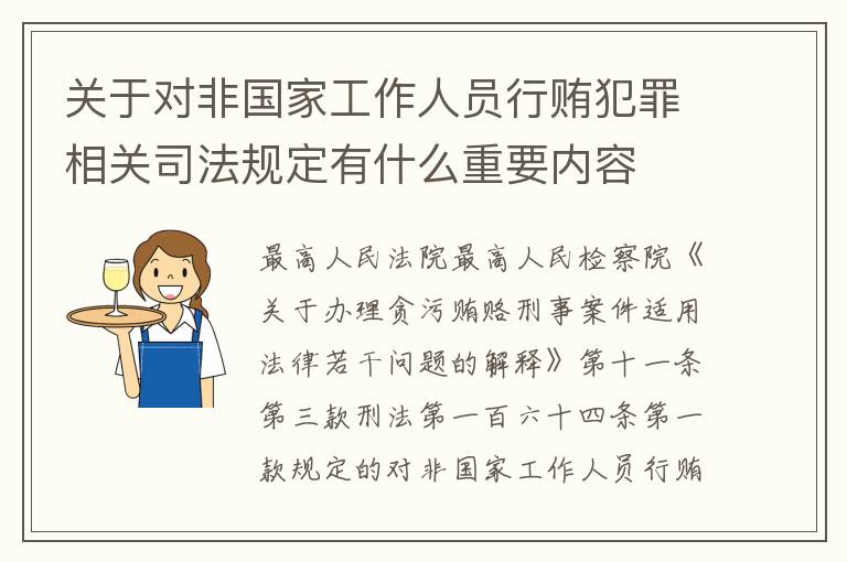 关于对非国家工作人员行贿犯罪相关司法规定有什么重要内容