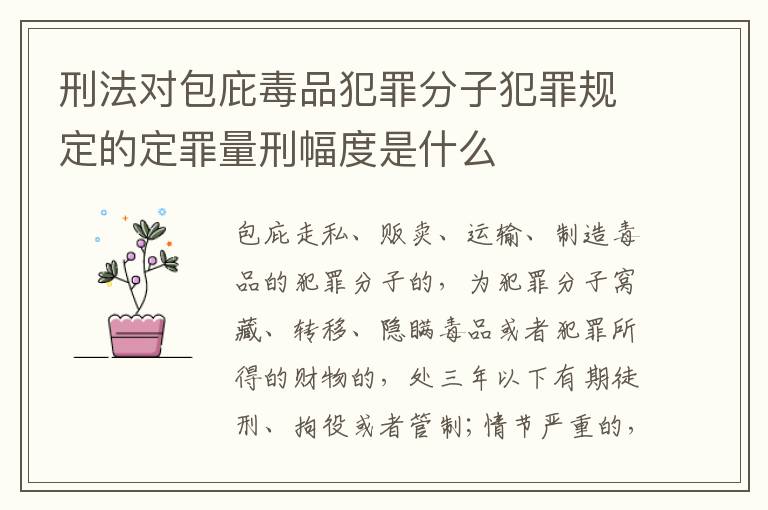 刑法对包庇毒品犯罪分子犯罪规定的定罪量刑幅度是什么