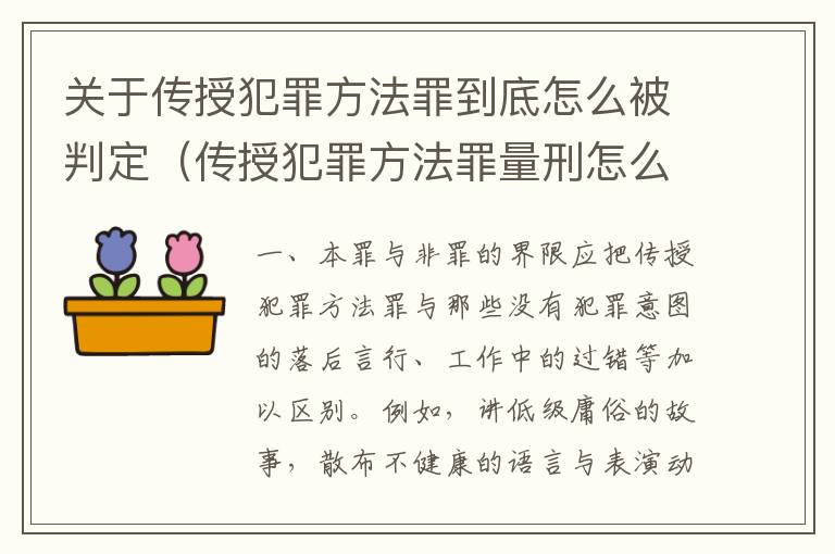 关于传授犯罪方法罪到底怎么被判定（传授犯罪方法罪量刑怎么量）