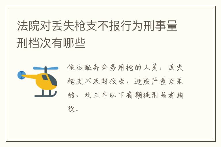 法院对丢失枪支不报行为刑事量刑档次有哪些