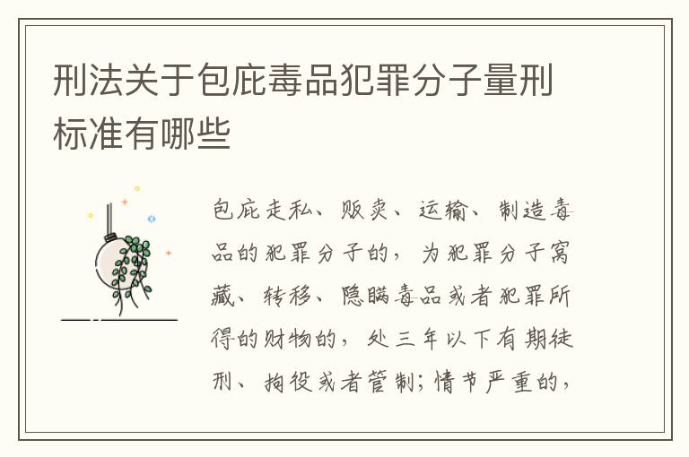 刑法关于包庇毒品犯罪分子量刑标准有哪些