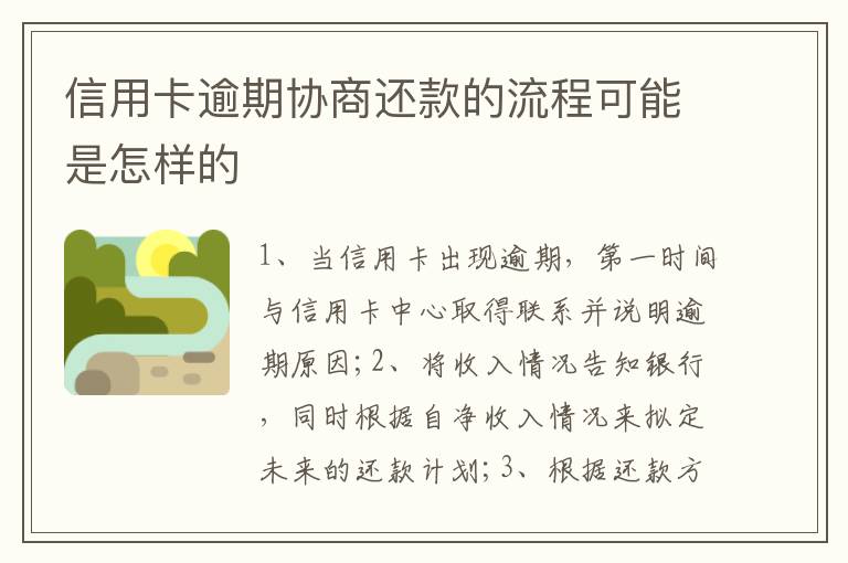 信用卡逾期协商还款的流程可能是怎样的