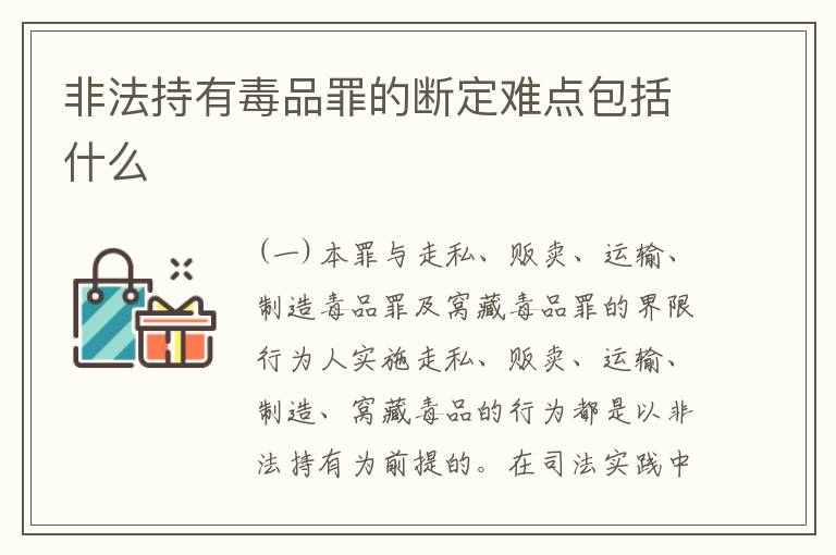 非法持有毒品罪的断定难点包括什么