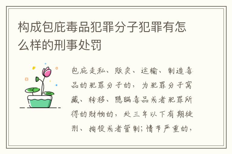 构成包庇毒品犯罪分子犯罪有怎么样的刑事处罚