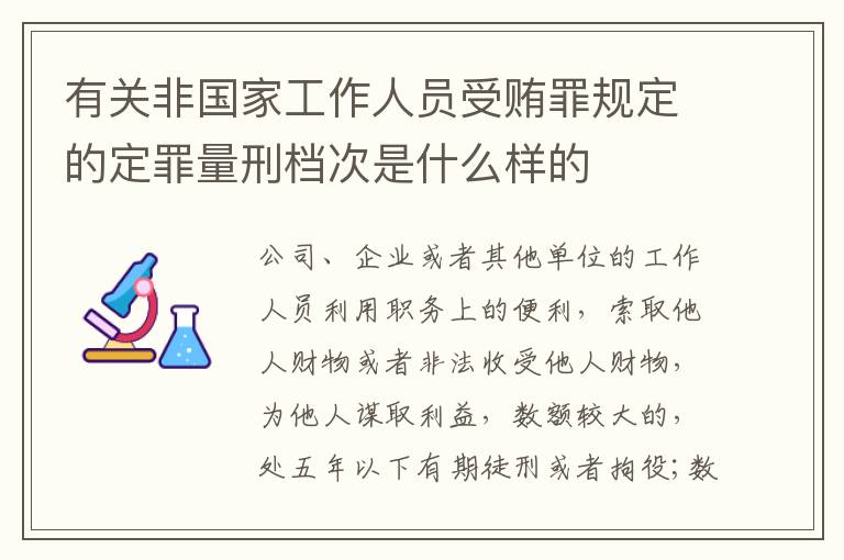 有关非国家工作人员受贿罪规定的定罪量刑档次是什么样的
