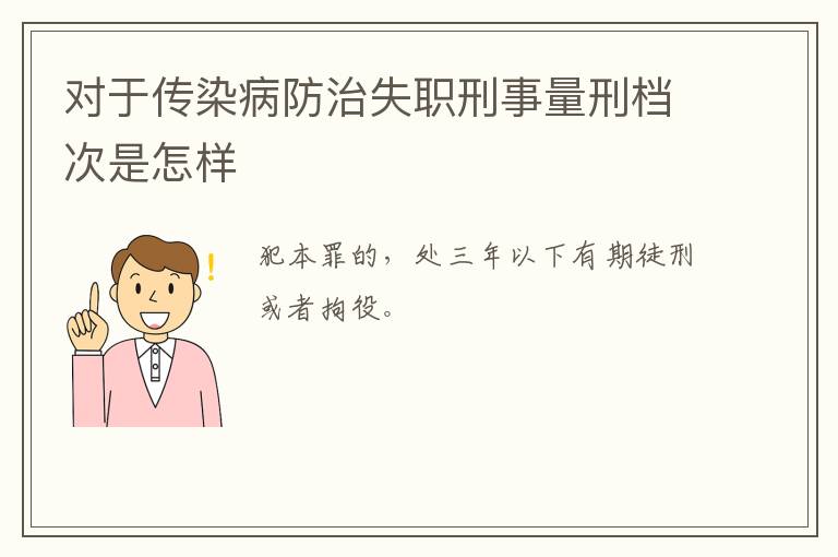 对于传染病防治失职刑事量刑档次是怎样