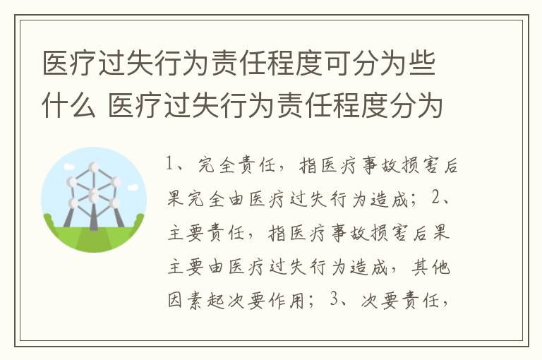 医疗过失行为责任程度可分为些什么 医疗过失行为责任程度分为几种