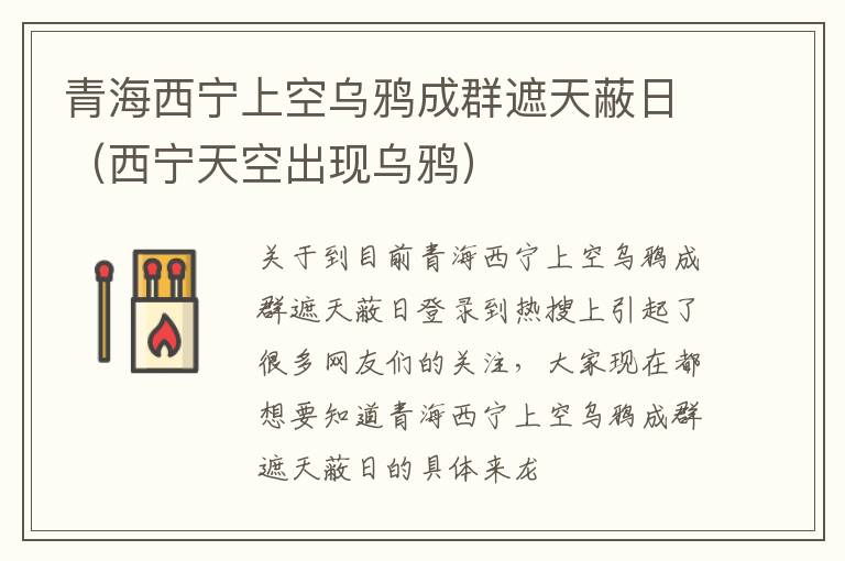 青海西宁上空乌鸦成群遮天蔽日（西宁天空出现乌鸦）