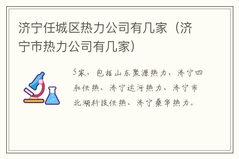 济宁任城区热力公司有几家（济宁市热力公司有几家）