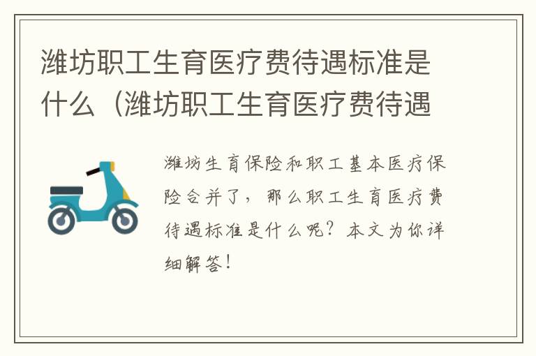 潍坊职工生育医疗费待遇标准是什么（潍坊职工生育医疗费待遇标准是什么样的）