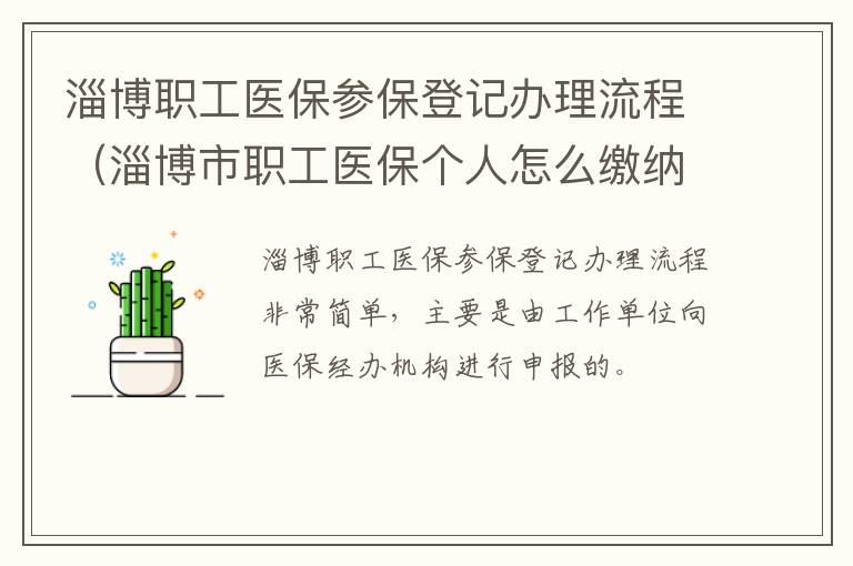 淄博职工医保参保登记办理流程（淄博市职工医保个人怎么缴纳）