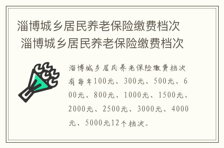 淄博城乡居民养老保险缴费档次 淄博城乡居民养老保险缴费档次是多少