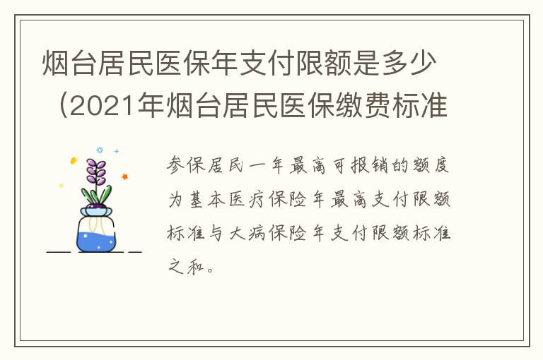 烟台居民医保年支付限额是多少（2021年烟台居民医保缴费标准）