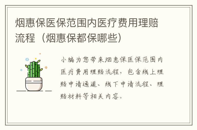 烟惠保医保范围内医疗费用理赔流程（烟惠保都保哪些）