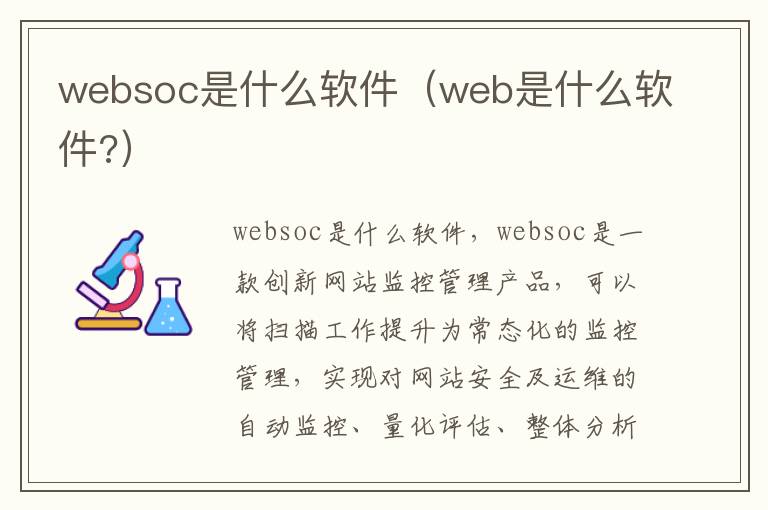 websoc是什么软件（web是什么软件?）