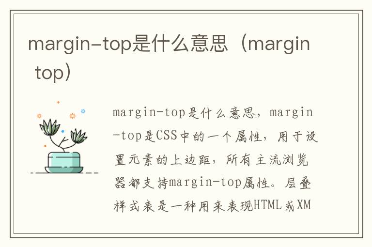 margin-top是什么意思（margin top）