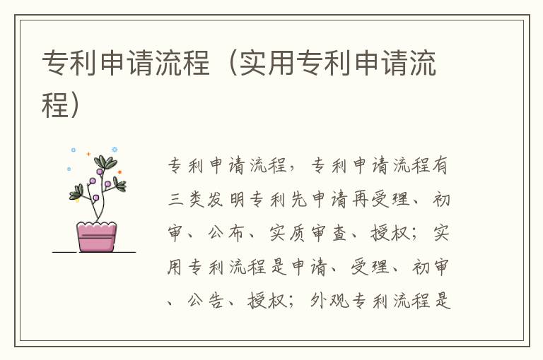 专利申请流程（实用专利申请流程）