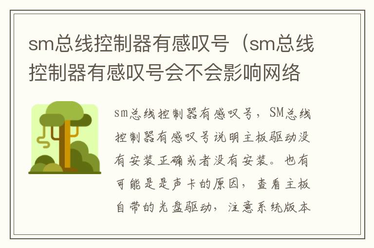 sm总线控制器有感叹号（sm总线控制器有感叹号会不会影响网络）