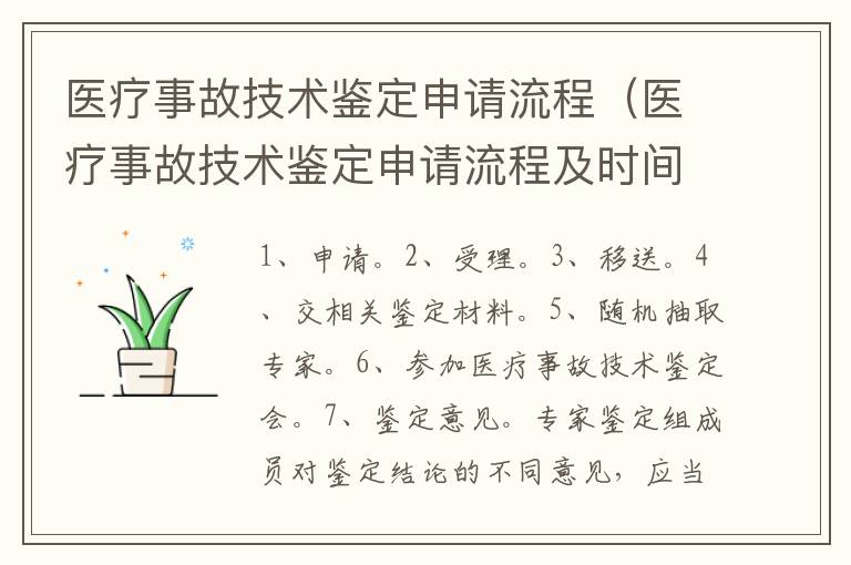 医疗事故技术鉴定申请流程（医疗事故技术鉴定申请流程及时间）