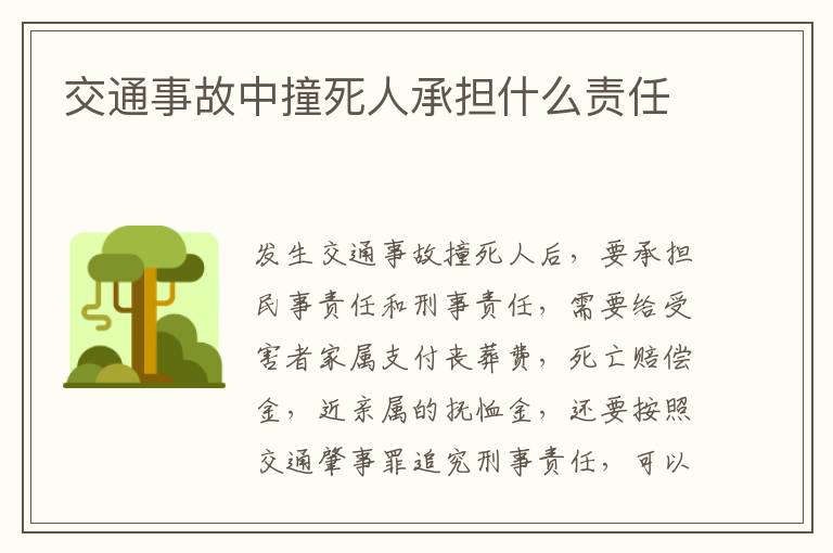 交通事故中撞死人承担什么责任