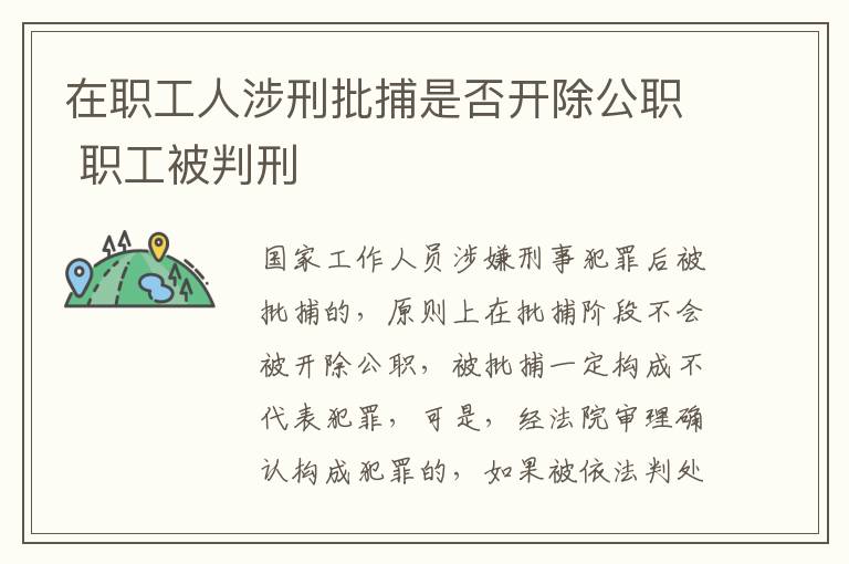 在职工人涉刑批捕是否开除公职 职工被判刑