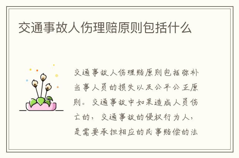 交通事故人伤理赔原则包括什么