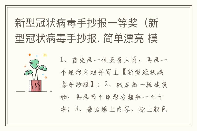 新型冠状病毒手抄报一等奖（新型冠状病毒手抄报. 简单漂亮 模板）