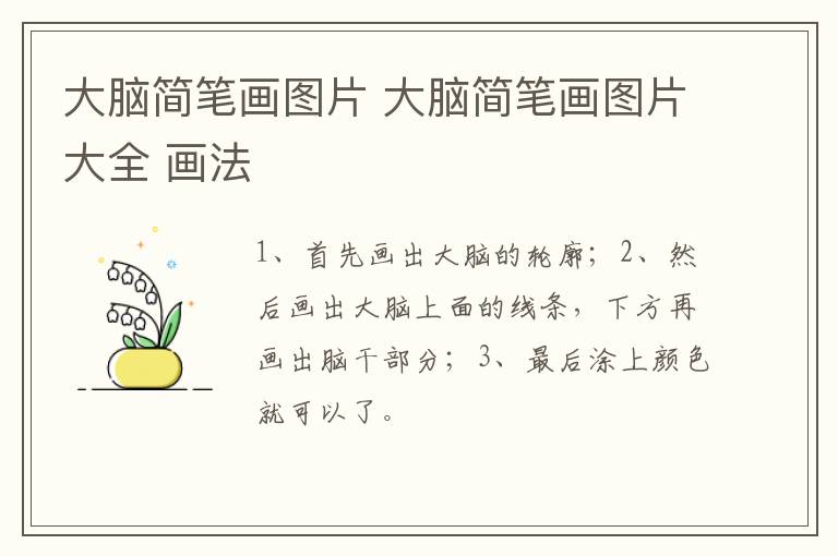 大脑简笔画图片 大脑简笔画图片大全 画法