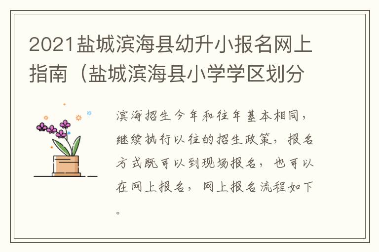 2021盐城滨海县幼升小报名网上指南（盐城滨海县小学学区划分图）