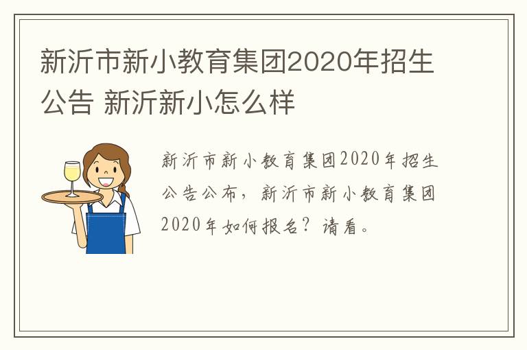 新沂市新小教育集团2020年招生公告 新沂新小怎么样