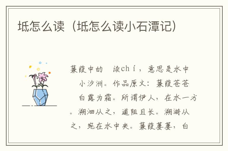 坻怎么读（坻怎么读小石潭记）