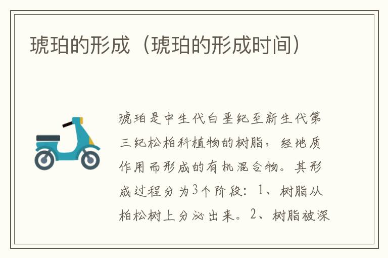 琥珀的形成（琥珀的形成时间）