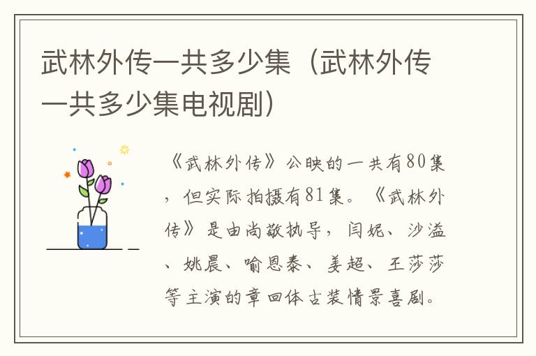 武林外传一共多少集（武林外传一共多少集电视剧）
