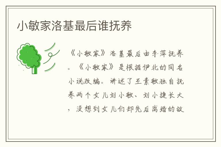 小敏家洛基最后谁抚养