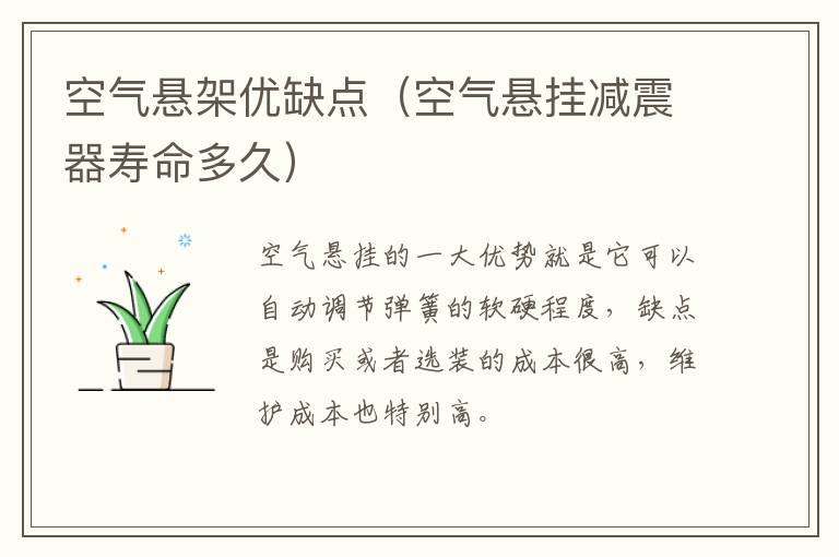 空气悬架优缺点（空气悬挂减震器寿命多久）