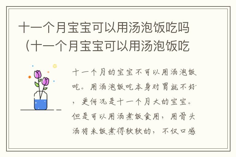 十一个月宝宝可以用汤泡饭吃吗（十一个月宝宝可以用汤泡饭吃吗视频）