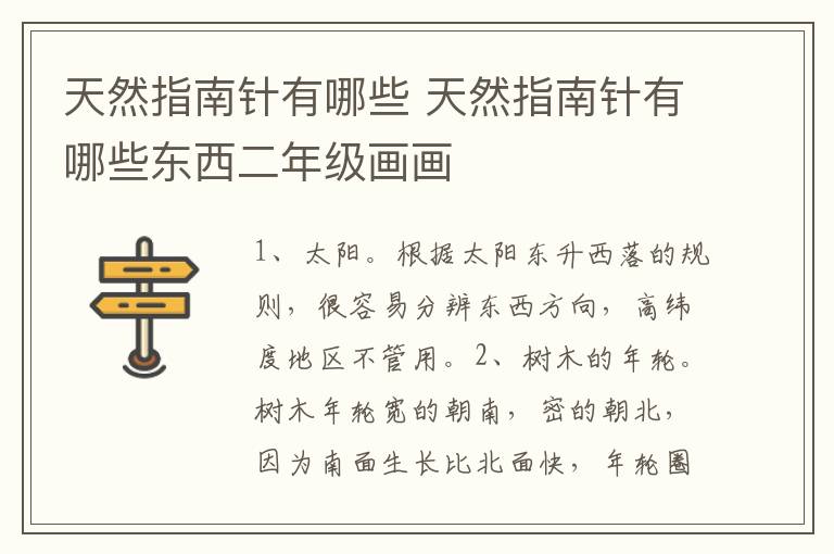 天然指南针有哪些 天然指南针有哪些东西二年级画画