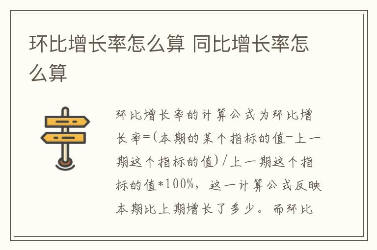 环比增长率怎么算 同比增长率怎么算