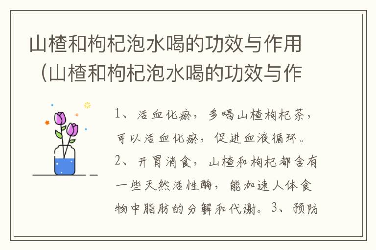 山楂和枸杞泡水喝的功效与作用（山楂和枸杞泡水喝的功效与作用）